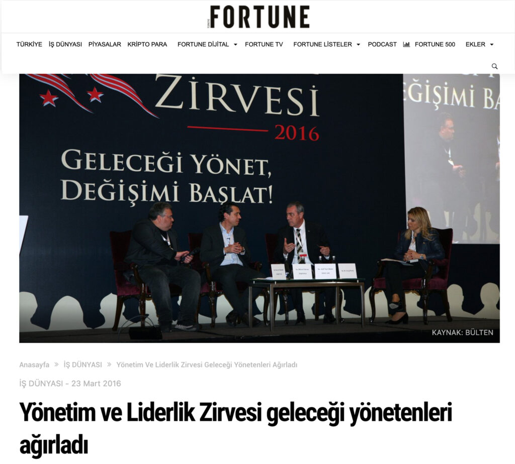 The Conferences Turkey Fortune Dergisinde